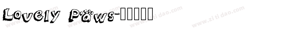 Lovely Paws字体转换